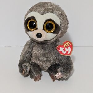 Dangler Ty Beanie Boos Gray and White Sloth